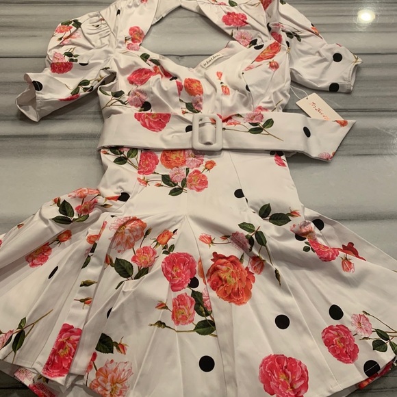 For Love And Lemons Pink Floral Mini Dress - Picture 7 of 11